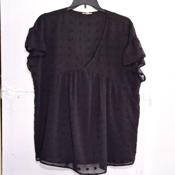 A Chicsoul Women's Top Sheer Black Baby Doll Whimsigoth Plus Sized Fairycore 2X - Picture 1 of 11